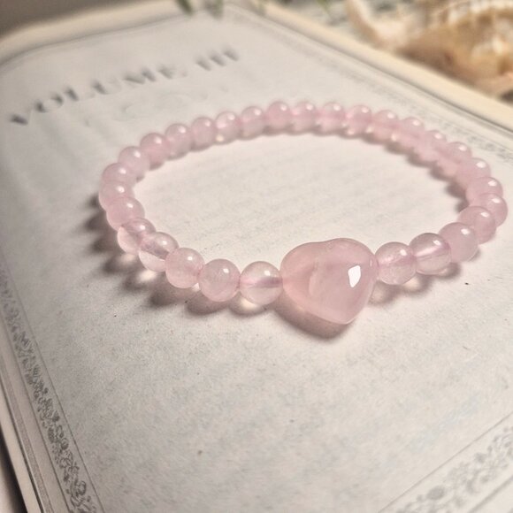 Gemstone with Heart Bead Bracelet - Picture 8 of 14